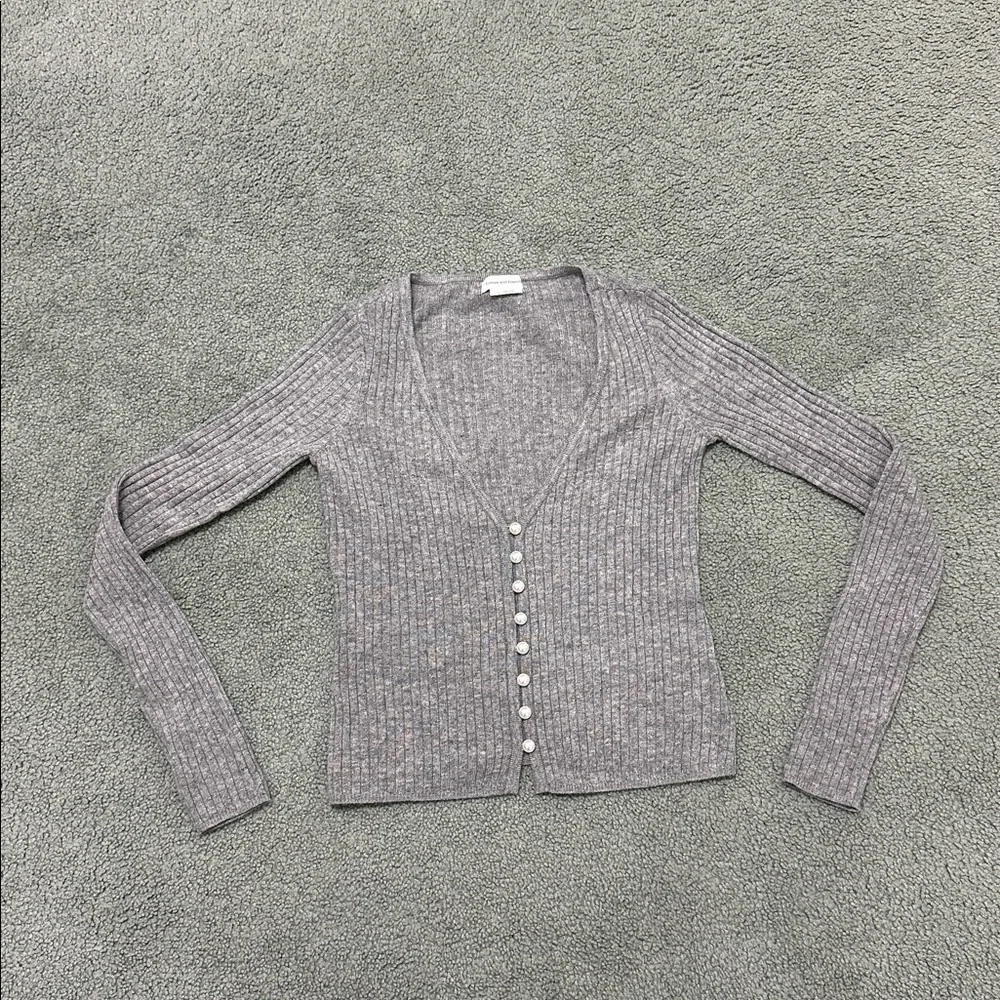 Lovers and Friends Baxter Cardigan Ribbed Pearl women’s size XS - Picture 2 of 8